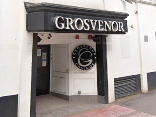 The entrance to the casino.