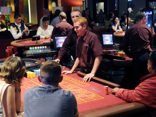 Inside the Cardiff Grosvenor Casino.