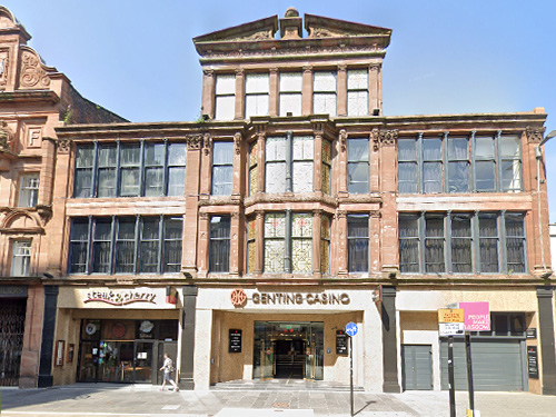 Exterior of the Glasgow Gentings Casino on Sauchiehall Street