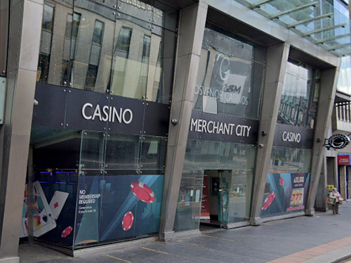 The exterior of the Merchant City Grosvenor Casino, Glasgow