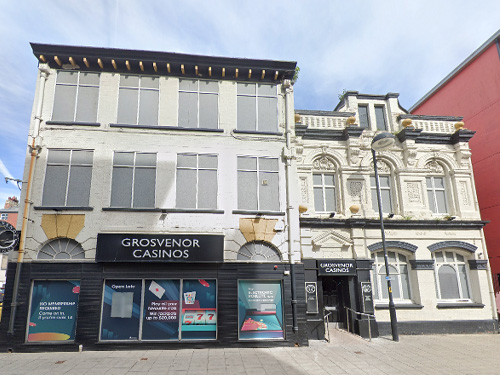 The exterior of the Hull Grosvenor Casino, Dock Street