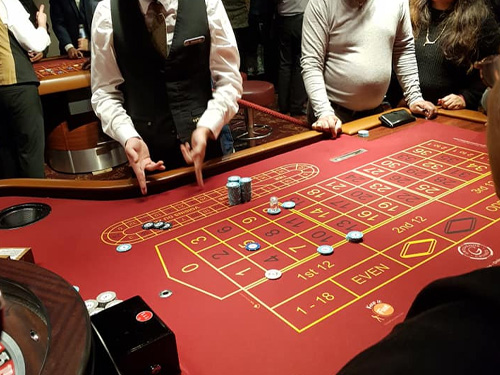 The Roulette tables at the Grosvenor Casino, Leicester