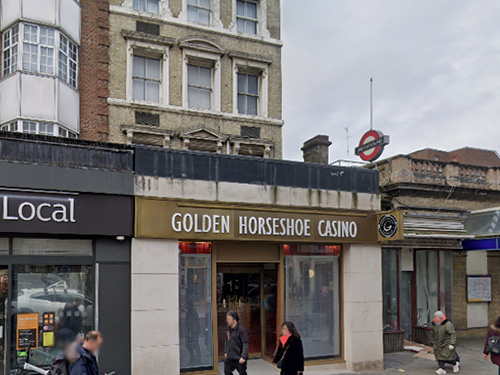 The exterior of the Bayswater Grosvenor Casino, (The Golden Horseshoe) Queensway, London