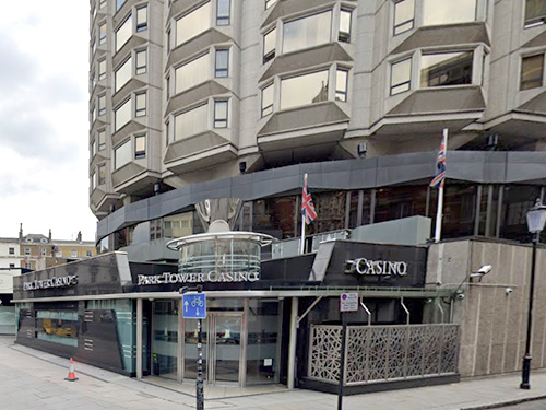 The exterior of the Park Tower Grosvenor Casino, Knightsbridge, London