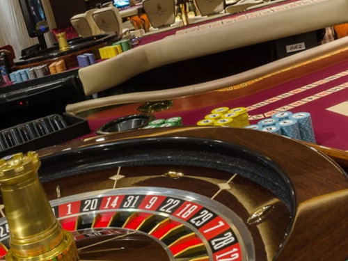 Gaming tables at the Park Tower Grosvenor Casino, London