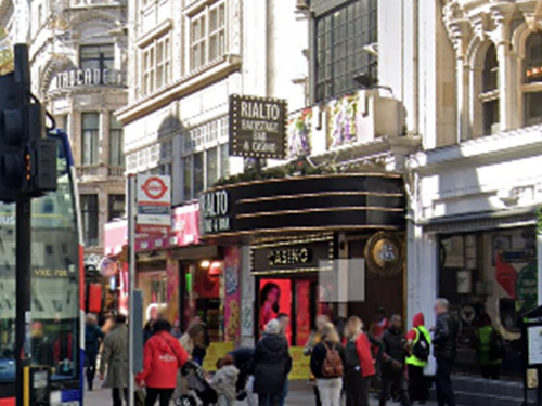 The exterior of the Piccadilly Grosvenor Casino, Coventry Street, London