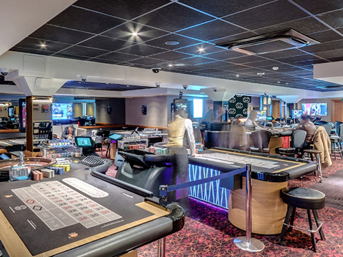 Gaming tables at the Grosvenor Soames Casino Manchester, George Street