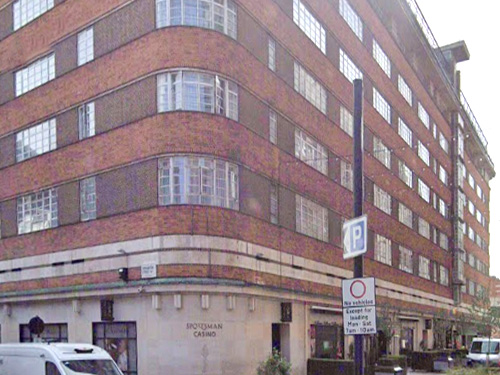 Exterior of the Sportsman Metropolitan Casino, Old Quebec Street, London