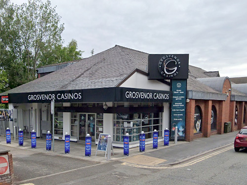Exterior of the Grosvenor Casino, Wellington Street, Stockport